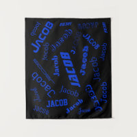 Add Any Name or Word | Blue & Black