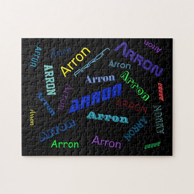 Add Any Name or Word | Multi-Coloured Jigsaw Puzzle (Horizontal)