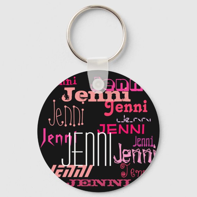Add Any Name Pink Shades Personalised Keychain (Front)