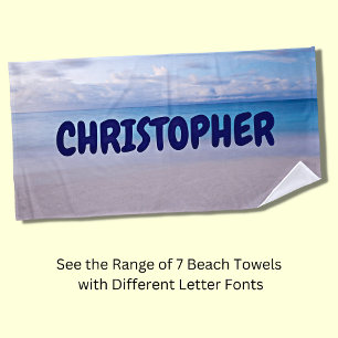 Add Any Name to this Beach Background  Beach Towel