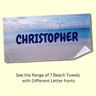 Add Any Name to this Beach Background  Beach Towel
