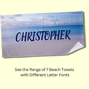 Add Any Name to this Beach Background Beach Towel