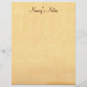 Add Any Name's Notes Old Paper Letterhead