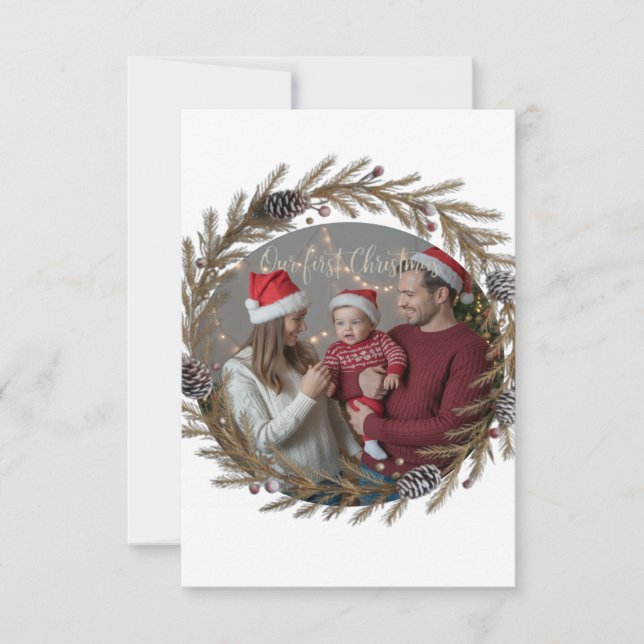 Add anything Our First Christmas Together Thank You Card (Front)
