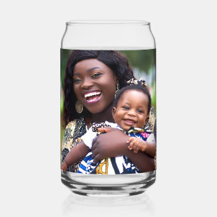 Add Baby Photo Customize Personalize Can Glass