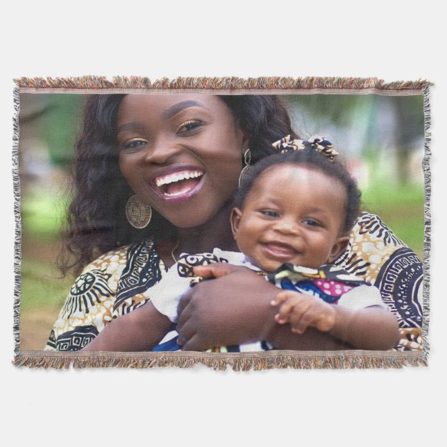 Add Baby Photo Customize Personalize Throw Blanket (Front)