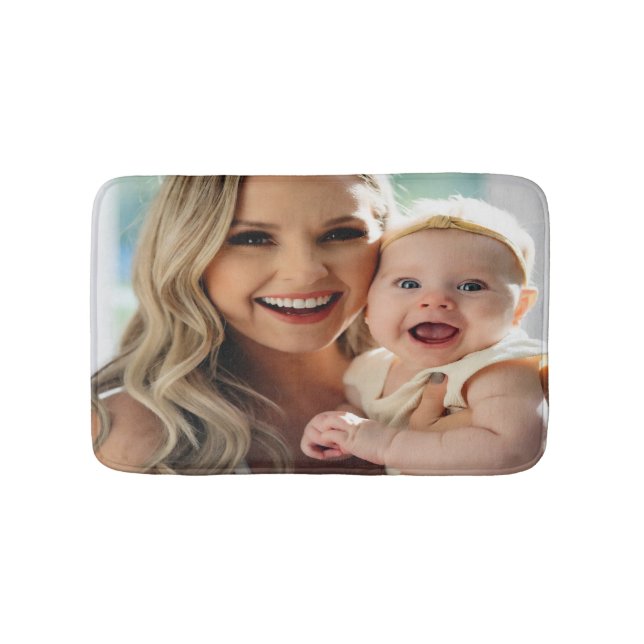 Add Baby Photo Personalize Customize Bath Mat (Front)