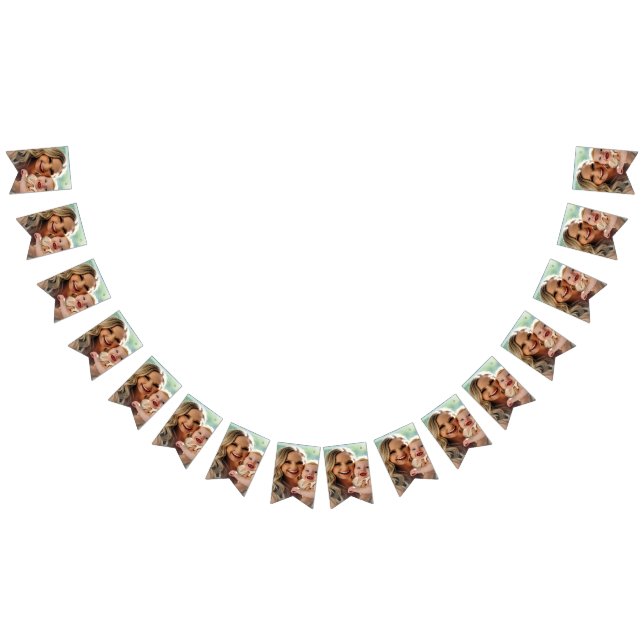 Add Baby Photo Personalize Customize Bunting (All)