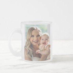 Add Baby Photo Personalize Customize Frosted Glass Coffee Mug