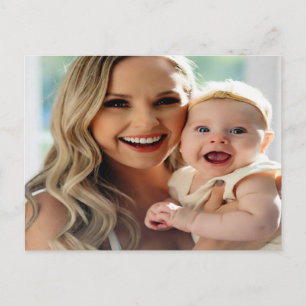 Add Baby Photo Personalize Customize Postcard