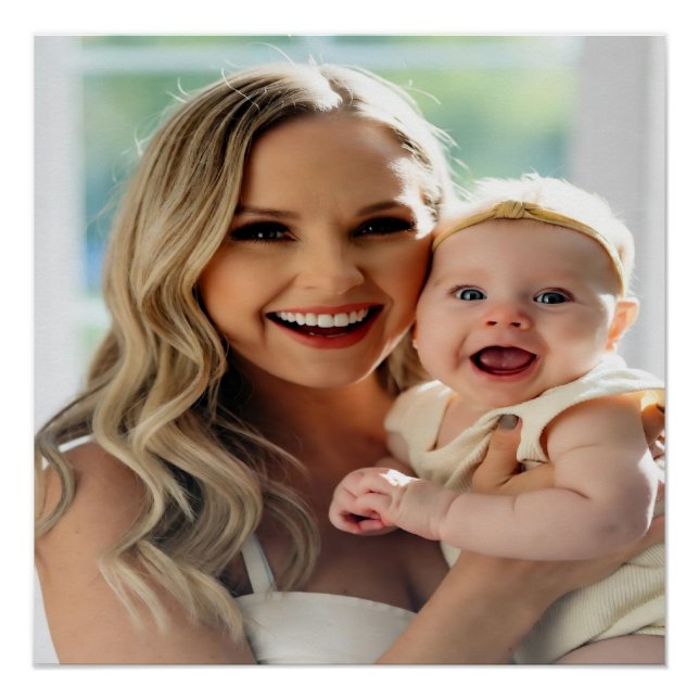Add Baby Photo Personalize Customize Poster (Front)