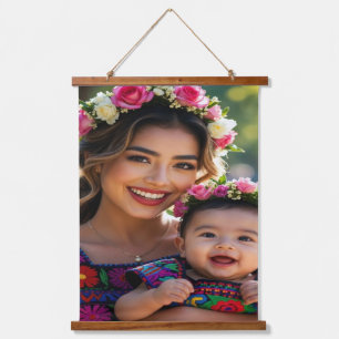 Add Beautiful Baby Photo Personalize Hanging Tapestry