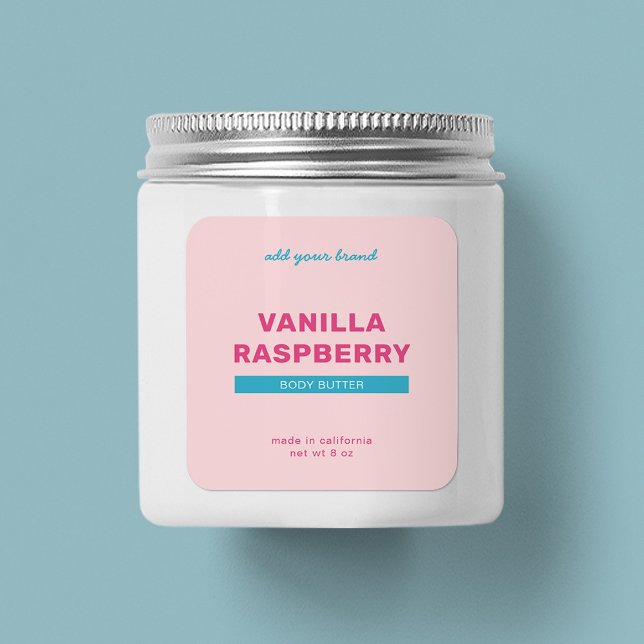 Add Brand Fully Custom Colours Modern Product Labe Square Sticker (Creator Uploaded)