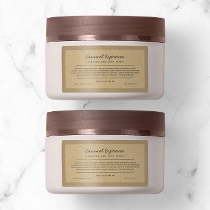 Add Brand Grey Script Lines Ingredients List Kraft Label