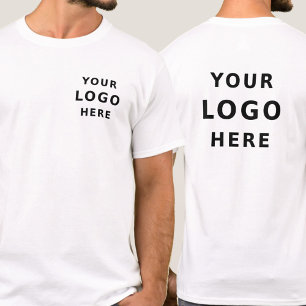 Add Brand Logo Business Owner Promotional Custom T-Shirt