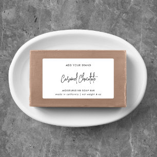 Add Brand Modern Script Minimalist Product Label