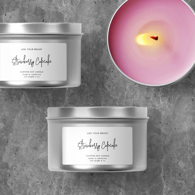 Add Brand Modern Script Minimalist Product Label (Creator Uploaded)