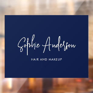 Add Brand Name Trendy Modern Script Custom Colour Window Cling
