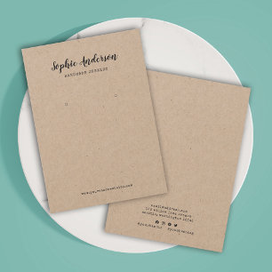 Add Brand Script Typewriter Earring Display Card