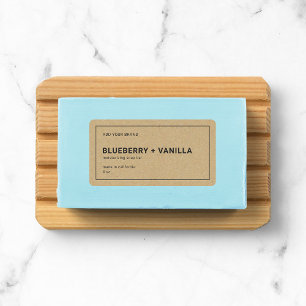 Add Brand Thin Grey Border Kraft Product Label