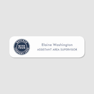 Add Business and Brand Logo Company Employees Name Tag