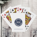 Add Business and Brand Logo Company Events Playing Cards<br><div class="desc">Add your business logo to replace this placeholder logo image with yours to effortlessly market your business or as a swag for a corporate event. Square logos are also perfect to replace this placeholder logo. Click on the "Personalise" button to upload your brand logo. A great cost saving option for...</div>
