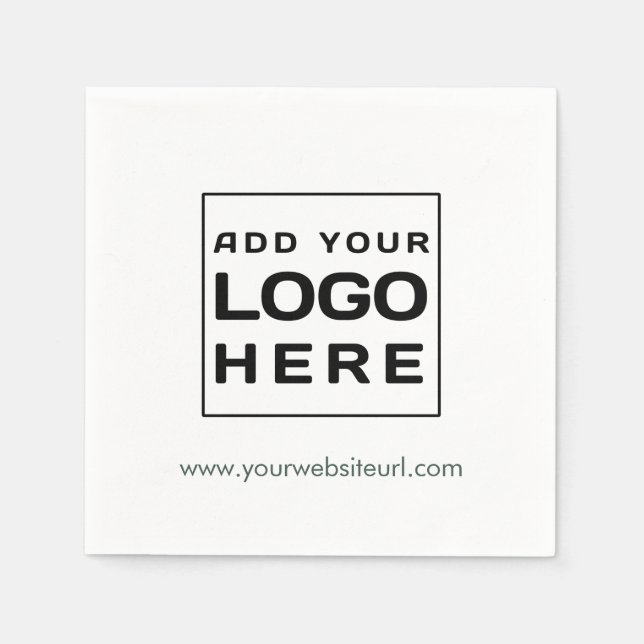 Add Business Brand Logo Coworkers Paper Napkin (Front)