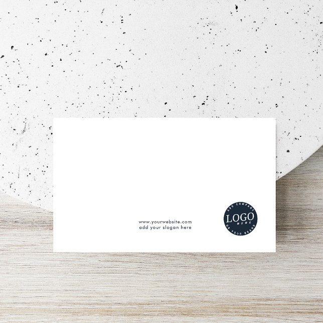 Add Business Logo and Company Office Employees Card (Your Business Logo and Website Note Card)