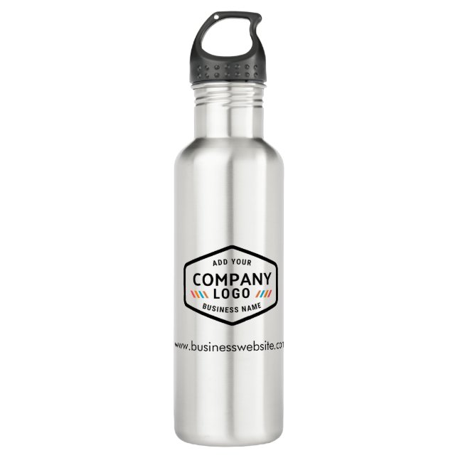 Add Business Logo and Company Website 710 Ml Water Bottle (Front)