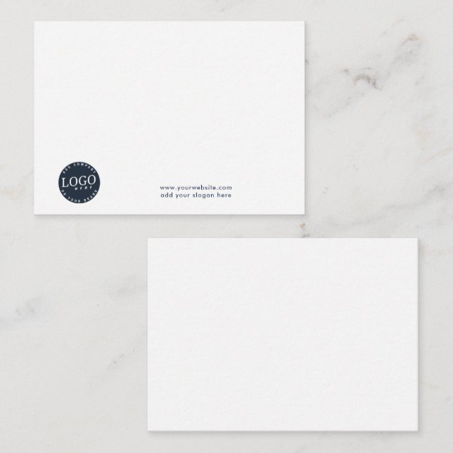 Add Business Logo and Company Website Coworkers Card (Front/Back)