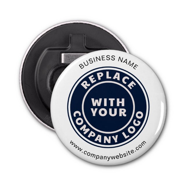 Add Business Logo and Company Website Custom Bottle Opener (Front)