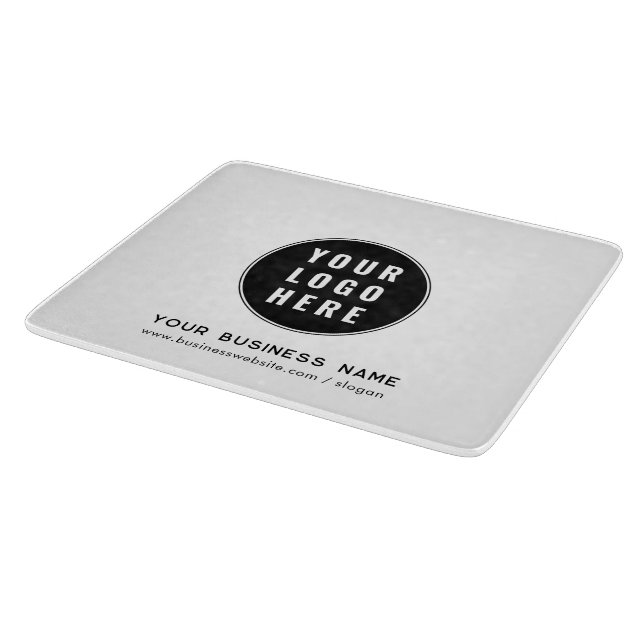 Add Business Logo and Company Website Custom Swag Cutting Board (Corner)