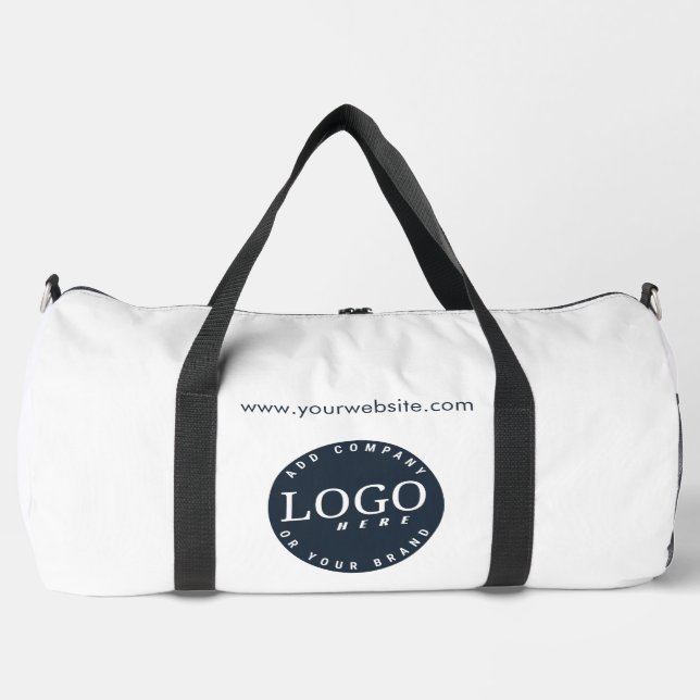 Add Business Logo and Company Website Employee Duffle Bag (Front)