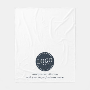 Add Business Logo and Company Website Hotel Fleece Blanket