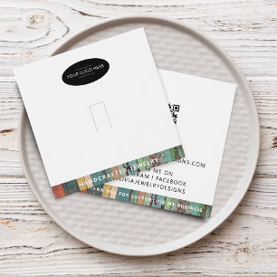 Add  Business Logo and QR Code Ring Display Card