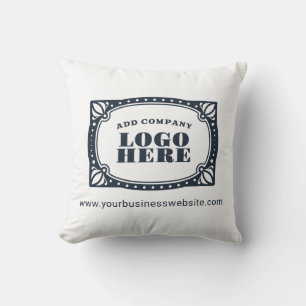 Add Business Logo and Website Address of Slogan Cushion