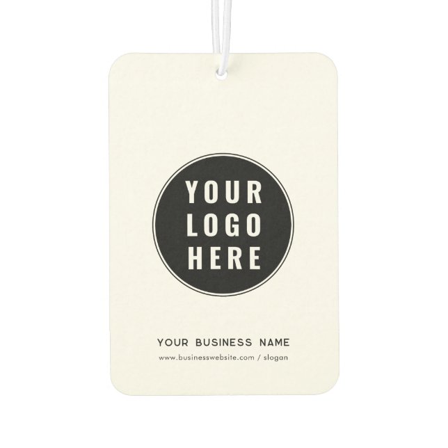 Add Business Logo and Website Custom Company Car Air Freshener (Back)