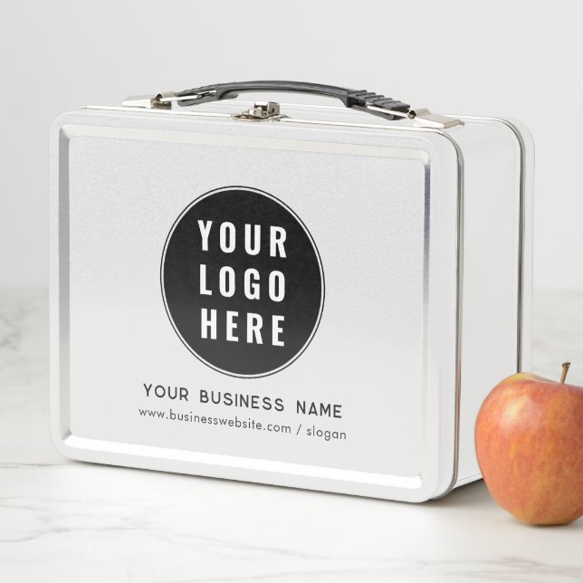 Add Business Logo and Website Custom Company Metal Lunch Box (In Situ)