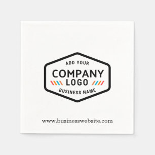 Add Business Logo and Website Custom Paper Napkin