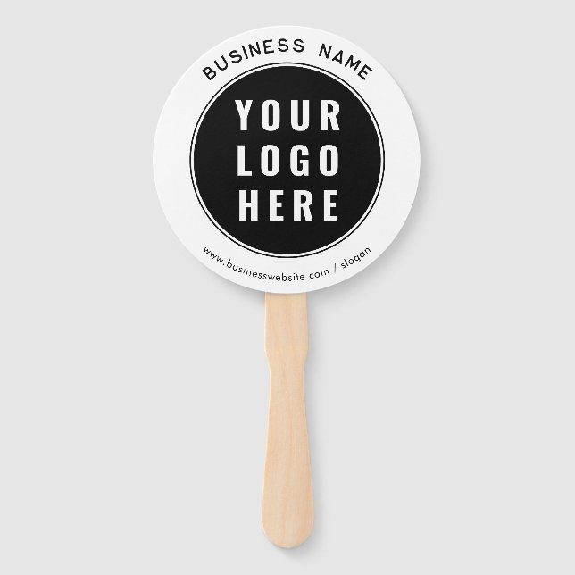 Add Business Logo and Website Custom Promotional Hand Fan (Front)
