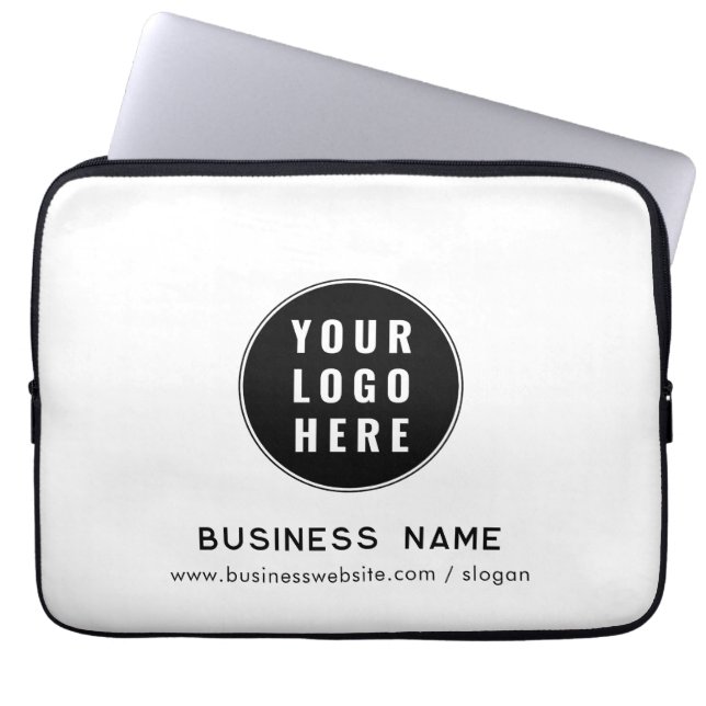 Add Business Logo and Website Custom Promotional Laptop Sleeve (Front)