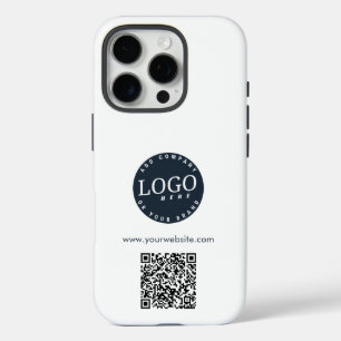 Add Business Logo and Website QR Code Custom iPhone 16 Pro Case