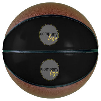 ADD BUSINESS LOGO COMPANY BRAND PROMOTIONAL BLACK BASKETBALL