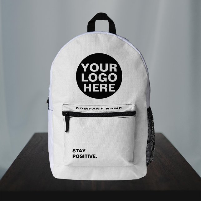 Add Business Logo Company Employees Conference Printed Backpack (Creator Uploaded)