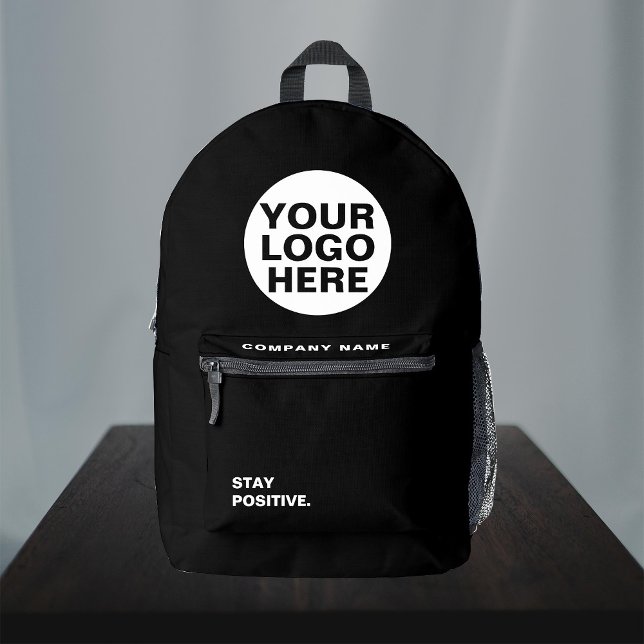 Add Business Logo Company Employees Conference Printed Backpack (Creator Uploaded)