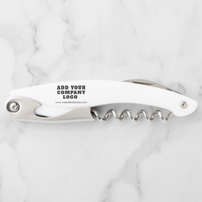 Add Business Logo Company Staff Promotional Swag Corkscrew (Front)