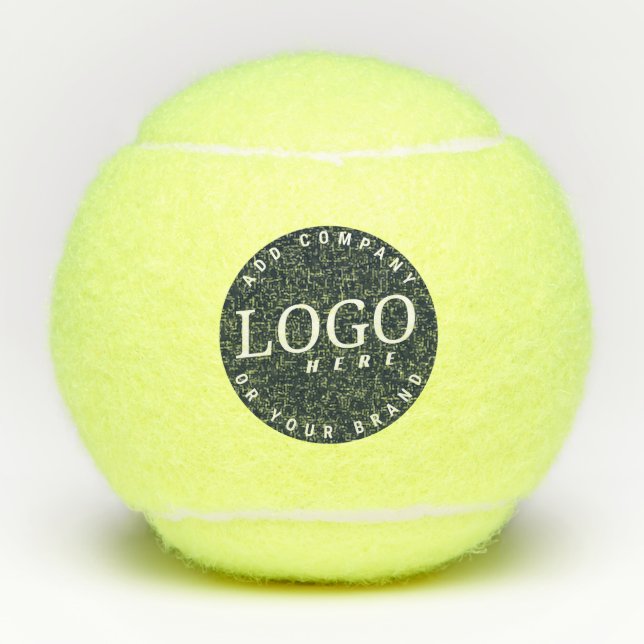 Add Business Logo Company Team Employees Swag Tennis Balls (Front)
