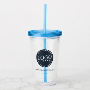 Add Business Logo Company Website Address Custom Acrylic Tumbler
