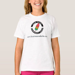 Add Business Logo Company Website Address T-Shirt