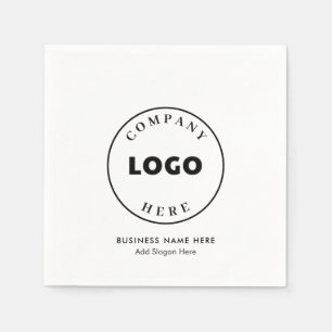 Add Business Logo Company Website Custom Paper Napkin